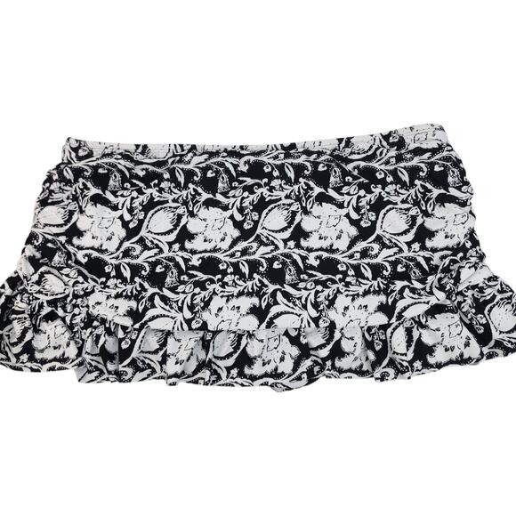 NWT Kenneth Cole Swimsuit Bikini Skirted Bottom ONLY Women’s L Floral Ruffle - Picture 6 of 9